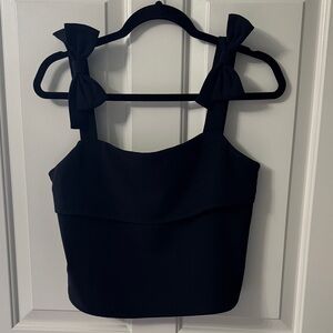 Wild Honey Navy Blue Bow Strap Tank Top